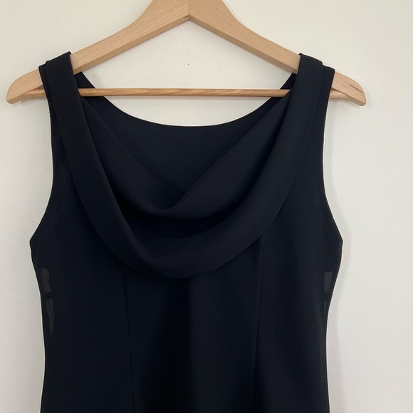 Serene Women Black Tiered Dress M(8-10) Cocktail Cowl Chiffon Preppy Ocassion - Picture 6 of 17